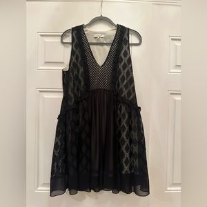 Sandro black sleeveless mini dress size 1